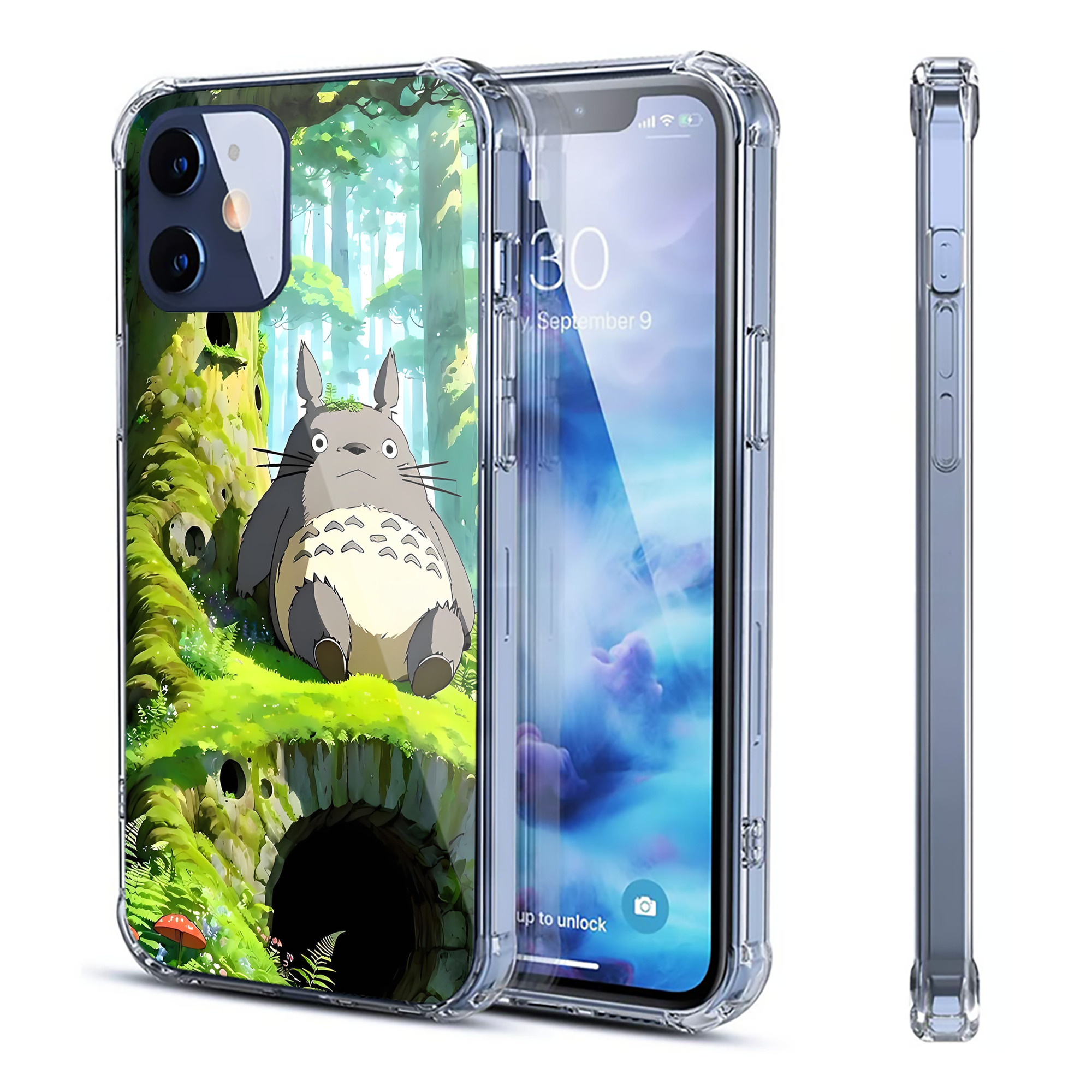 （画像用） となりのトトロ 草壁メイ 草壁サツキ My Neighbor Totoro Satsuki Kusakabe Mei Kusakabe 【iPhone 12シリーズ対応】透明スマホケース（クリアソフトケース）